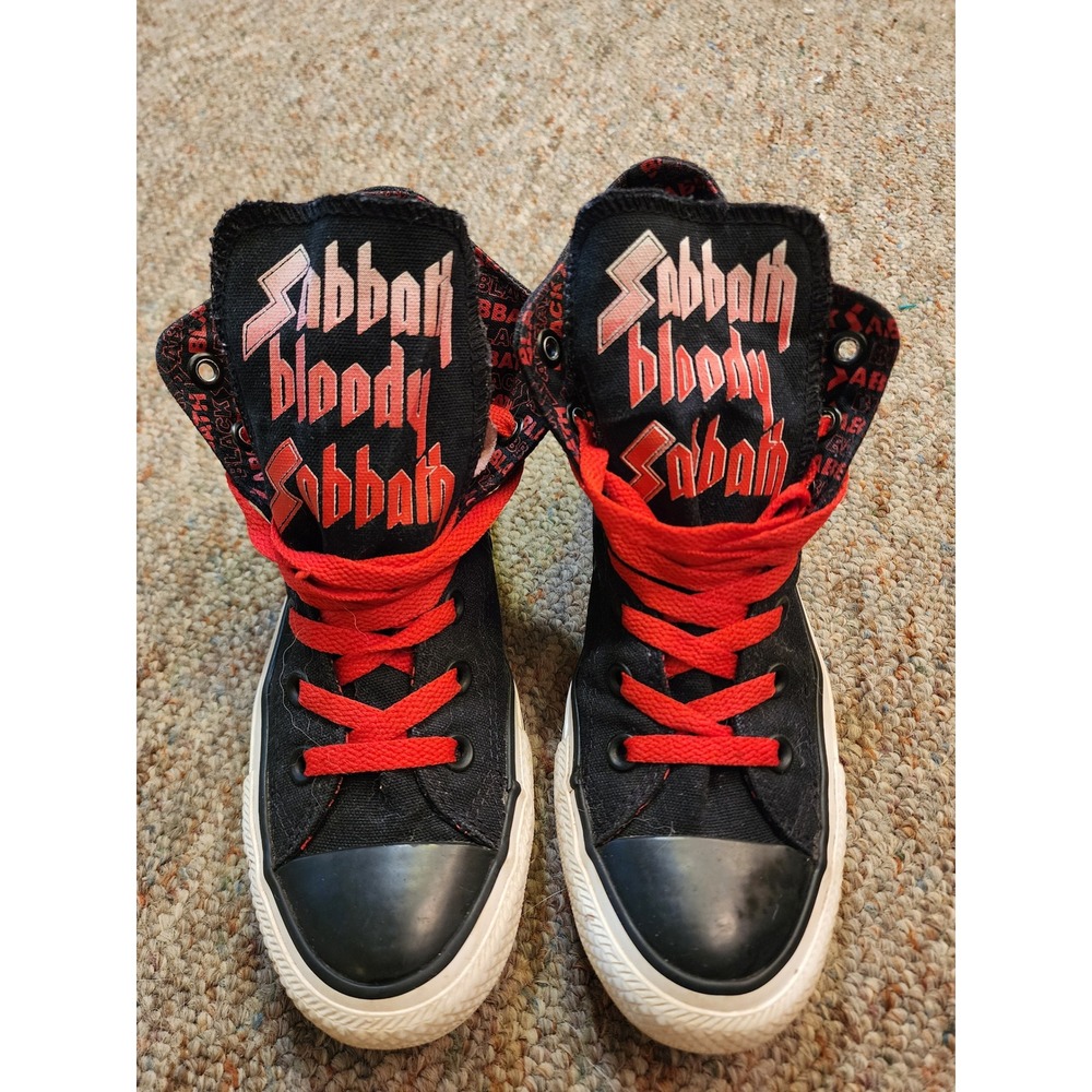 Converse Chuck Taylor Black Sabbath Bloody Sabbath High Top Rare 2014 M5 W7
